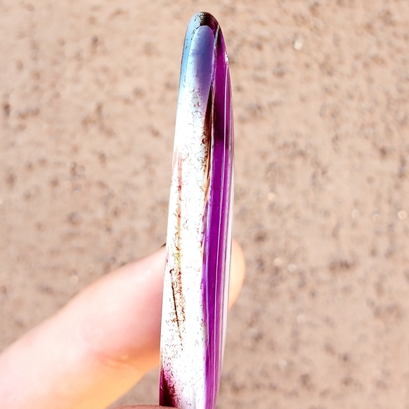 New Purple Onyx Agate Teardrop Pendant. - Picture 7 of 7